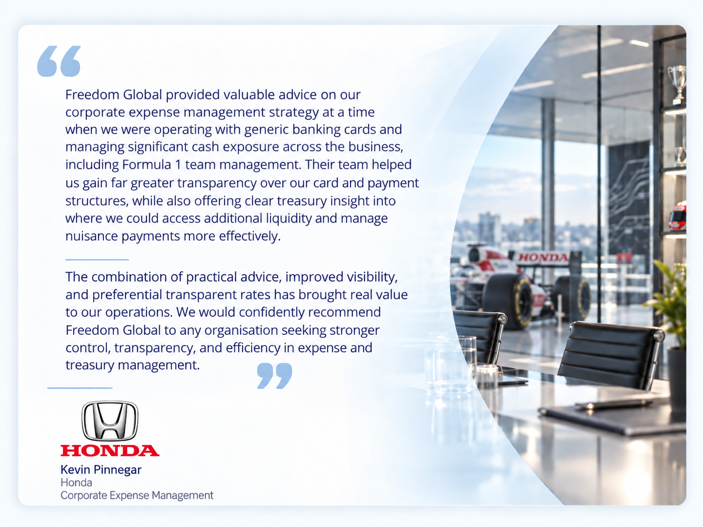 Honda — Kevin Pinnegar, Corporate Expense Management